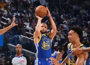 库里绝杀时刻，绝杀战胜点燃赛场，刷新队史纪录迎来胜利！